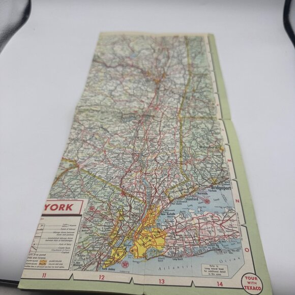 Vintage 1962 Texaco Road Map Of New York With Touring Guide - Picture 5 of 6